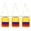 3Pcs Car Interior Decorations Plastic Hanging Ornaments with Tassels 6