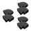 6Pièces Adaptateurs Aluminium Pour Coudes Noir Robuste 5