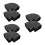 6Pièces Adaptateurs Aluminium Pour Coudes Noir Robuste 6