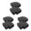 6Pièces Adaptateurs Aluminium Pour Coudes Noir Robuste 9