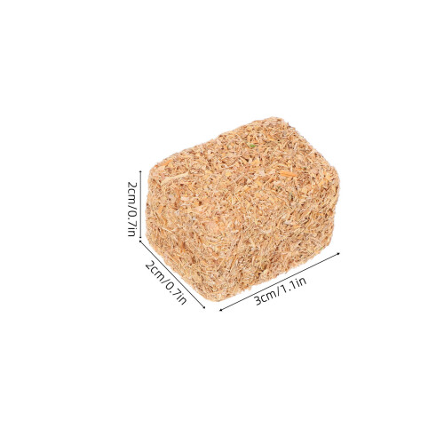 32Pcs Mini Wooden Haystack Decor Light Brown Rustic Farmhouse Ornament 2