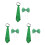 3Ensembles Nœuds Et Cravates Verts Pour Banquet 5