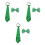 3Ensembles Nœuds Et Cravates Verts Pour Banquet 6