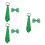 3Ensembles Nœuds Et Cravates Verts Pour Banquet 7