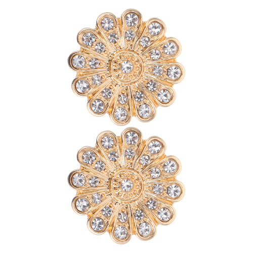 10Pièces Boutons Décoratifs Dorés En Luxe 2