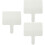 3Pcs White Classroom Dry Erase Paddles with Handle for Students 8