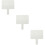 3Pcs White Classroom Dry Erase Paddles with Handle for Students 10