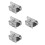 4Pièces Support Caméra Acier Inoxydable Argent 360 Réglable 4