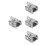 4Pièces Support Caméra Acier Inoxydable Argent 360 Réglable 6