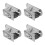 4Pièces Support Caméra Acier Inoxydable Argent 360 Réglable 10