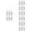 24Pcs White Plastic Shutter Fasteners Buffer Stopper for Roller Blinds 8