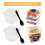 50Ensembles Coupes À Pudding Jetables Pet Solides Assortis 11