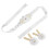2Sets Comfortable White Floral Maternity Sash Belt for Pregnancy Decor 2