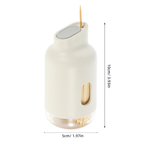 3Pcs Reusable Toothpick Holder Light Yellow Desktop Container for Home 1