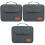 3Pcs Cable Organizer Bag Black Double-Layer Electronic Storage Case 3