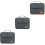 3Pcs Cable Organizer Bag Black Double-Layer Electronic Storage Case 5