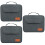 3Pcs Cable Organizer Bag Black Double-Layer Electronic Storage Case 7