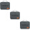 3Pcs Cable Organizer Bag Black Double-Layer Electronic Storage Case 9