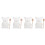 4Sets Bear Shaped Ceramic Honey Containers with Wood Dipper White Set 6
