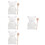 4Sets Bear Shaped Ceramic Honey Containers with Wood Dipper White Set 9