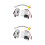 2Sets Urinoir Sensor Spoelventiel Set ABS Toilet Accessoires 5