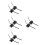8Sets Plastic Zwarte Spinning Tops Met String Launcher Voor Kids 10
