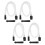 8Sets White ABS Melodica Mouthpiece Tube Flexible Plastic Replacement 2