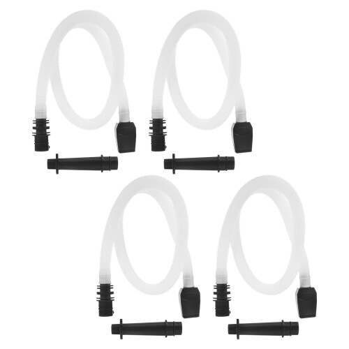 8Sets White ABS Melodica Mouthpiece Tube Flexible Plastic Replacement 1