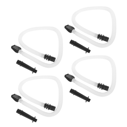 8Sets White ABS Melodica Mouthpiece Tube Flexible Plastic Replacement 2