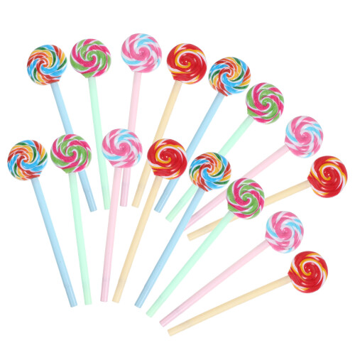 48Pcs Multicolor Cute Gel Roller Pens Candy Cane Shape for School Use 1