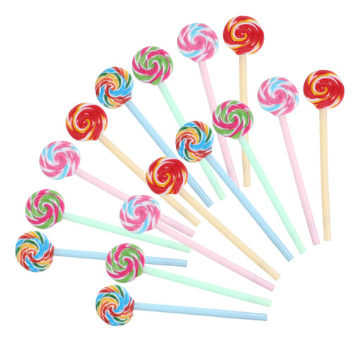 48Pcs Multicolor Cute Gel Roller Pens Candy Cane Shape for School Use 2