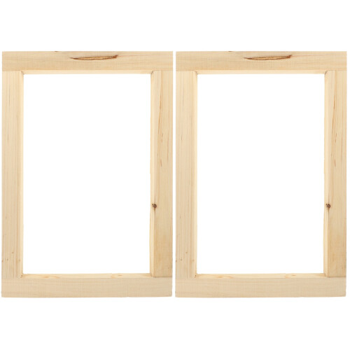 2Pcs Durable Wooden Screen Printing Frames Chocolate Color for DIY Use 1