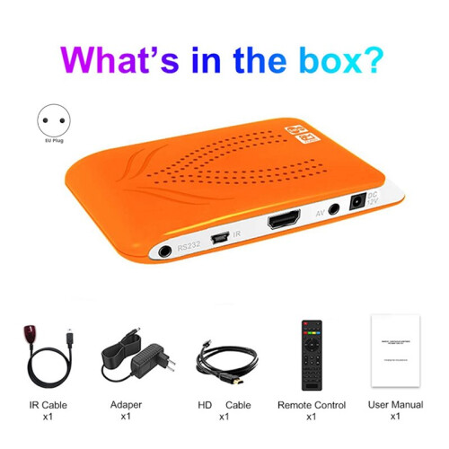 Receptor de TV Via Satélite LION Q1920+ DVB-S2X DVB-S2 H.264, Compatível com IPTV e Plugue Europeu. 1