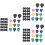3Sets Assorted Color Plastic Guitar Picks Ergonomic Grips for Guitar 7