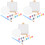 3Sets White Wooden Desktop Mini Easel Paint Set for Beginner Hobbyists 3