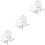3Sets White Wooden Desktop Mini Easel Paint Set for Beginner Hobbyists 5