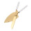 3Sets Golden Pearled Cake Server Serrated Stainless Steel Kitchen Tool 3