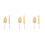 3Sets Golden Pearled Cake Server Serrated Stainless Steel Kitchen Tool 4
