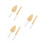 3Sets Golden Pearled Cake Server Serrated Stainless Steel Kitchen Tool 5