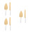 3Sets Golden Pearled Cake Server Serrated Stainless Steel Kitchen Tool 6