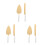 3Sets Golden Pearled Cake Server Serrated Stainless Steel Kitchen Tool 7