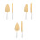 3Sets Golden Pearled Cake Server Serrated Stainless Steel Kitchen Tool 8