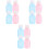 12Pcs Plastic Push Pump Bottles Assorted Color Portable Storage 5