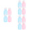 12Pcs Plastic Push Pump Bottles Assorted Color Portable Storage 8