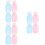 12Pcs Plastic Push Pump Bottles Assorted Color Portable Storage 9