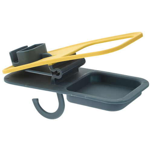 4Pcs Yellow Table Cup Holder Clip on for Desk Multi-Use with Hook 2