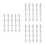 15Pcs Silver Metal Ring Binder 4-Hole for School and Document Filing 10