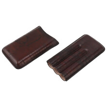 Élégant Étui à Cigares en Cuir / Boîte de Rangement pour Cigares - Compagnon de Portable et Respirant pour les Amateurs de Cigares