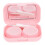 4Sets Compacte Roze Contactlenzendoos Abs& Met Contactverwijderaar 2