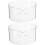 2Pcs Compact Transparent Glass Evaporation Crystallizing Dish for Lab 7